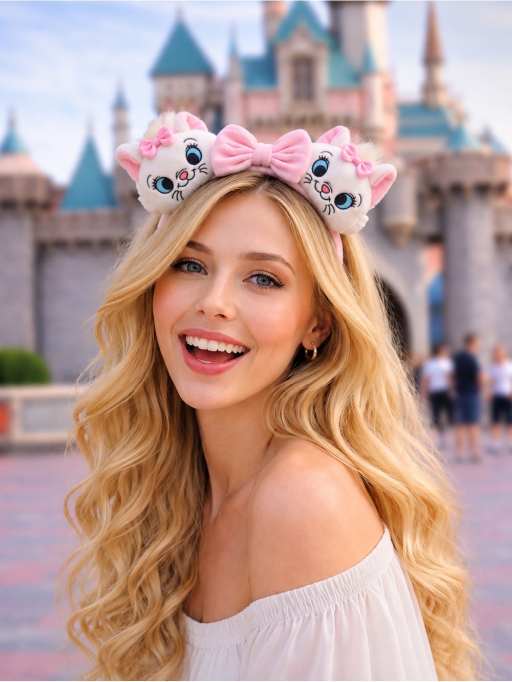 Disney Marie the Cat Aristocats Plush Minnie Ears Headband NEW